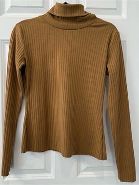 NWT Adore Me Women’s Long Sleeve Ribbed Turtleneck Sweater Brown Size Medium